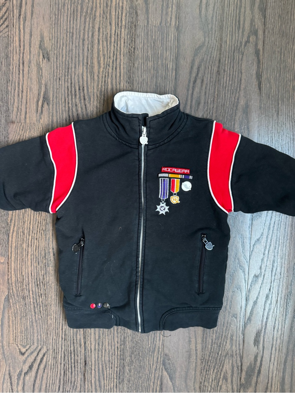 Vintage Rocawear Boys Black Zippered Jacket Size 3T